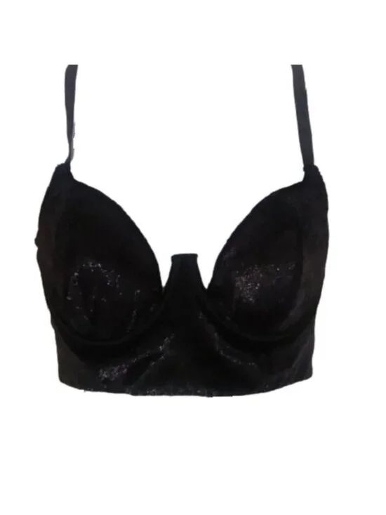 Victoria's Secret Sexy Velvet Black Shimmer Bra, 32C - Picture 1 of 5